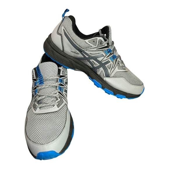 Asics Gel Venture 8 Trail Running Shoe Grey /Blue Mens Sz 9.5 - Picture 2 of 13